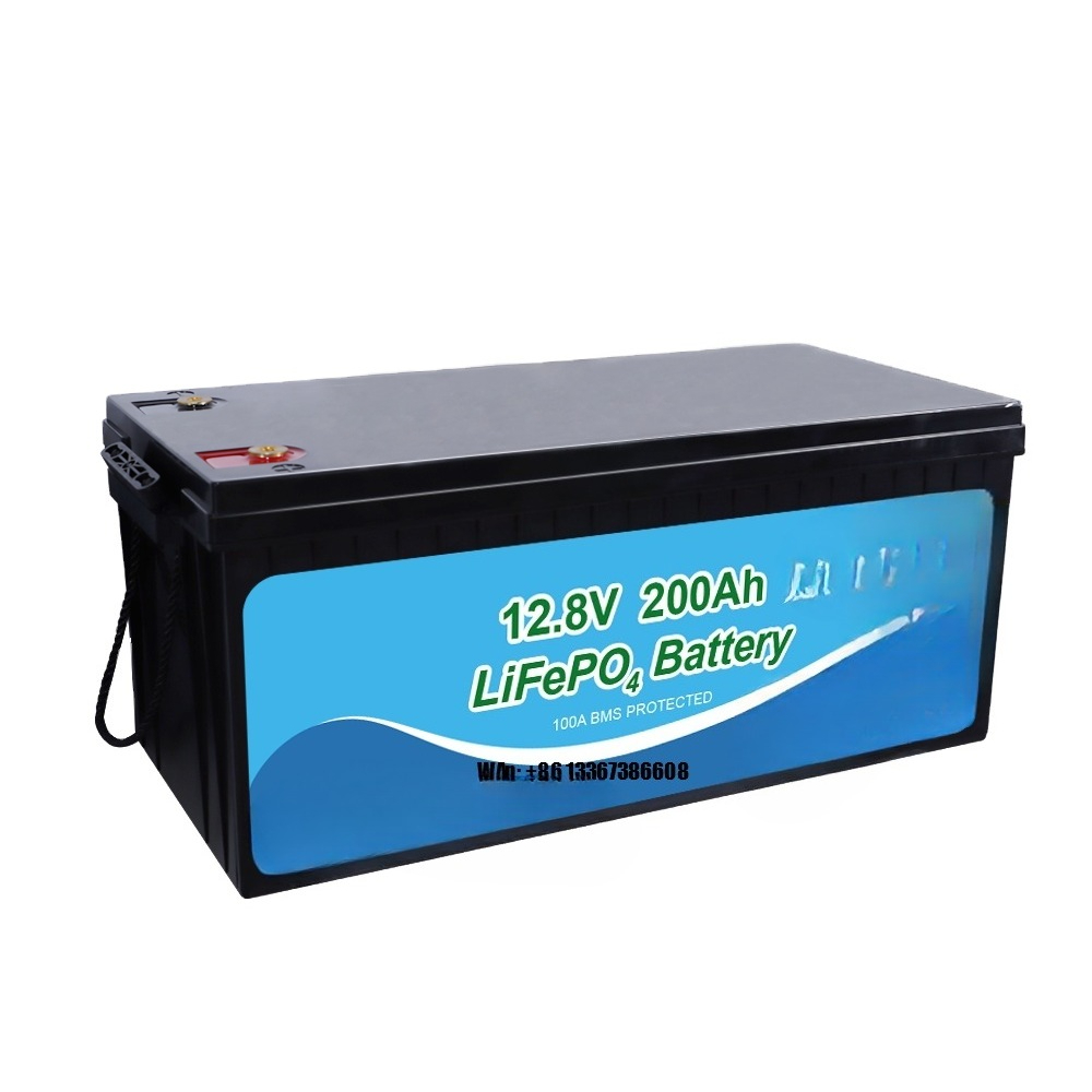 Lithium Battery 100Ah - Batterie solaire lithium-ion 12V 100ah/200ah, 12.8V/25.6V,