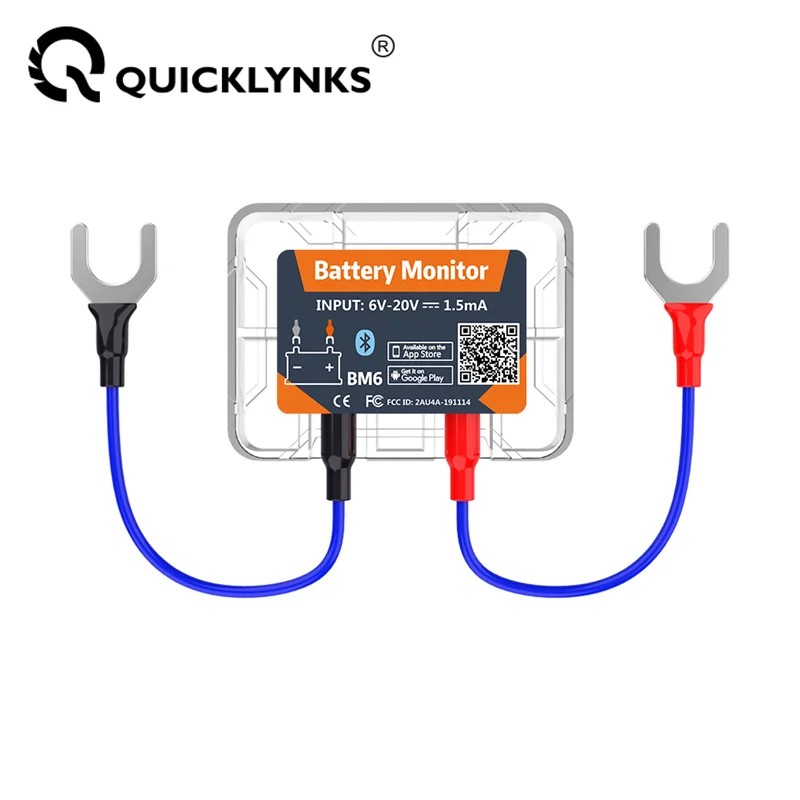 Battery Monitor Coulometer - QUICKLYNKS BM6 12V batterie surveillance sans