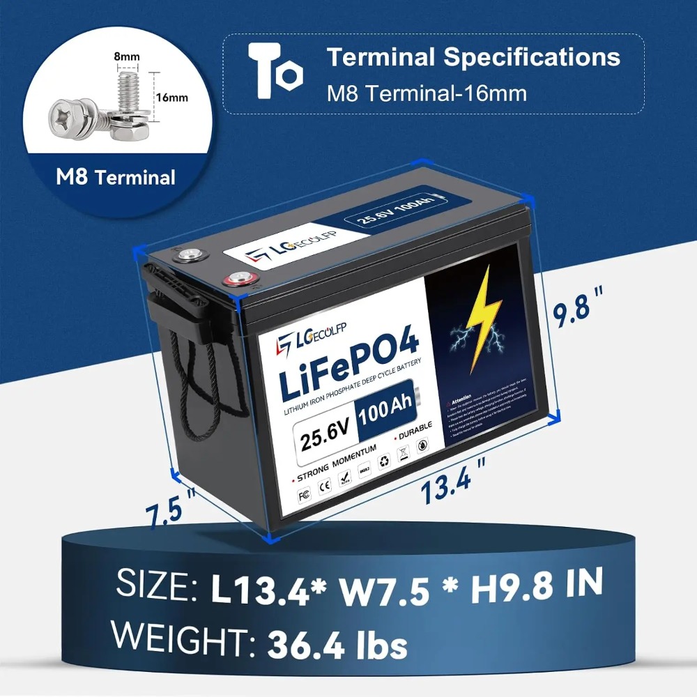 Batterie au lithium LiFePO4 24 - Lithium Battery 100Ah avis et prix