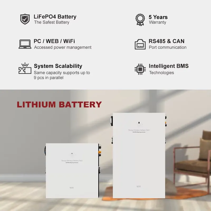Batterie solaire 51,2 V 100 Ah - Lithium Battery 100Ah avis et prix